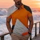thumbnail image 1 of Ceisia Men's Summer Casual Geometric Color Block Mesh Short Sleeve Lapel Shirt Multicolor XXXXXL Gifts, 1 of 7
