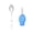 Blue, variant on LIERTOUR Foldable Serving Spoons, 304 Stainless Steel Folding Storage Camping Tableware for Outdoor Travel Portable Spoons And Kitchen Utensils for Backpacking Orange