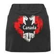 thumbnail image 3 of LEBONYARD 2025 Clearance Clothes,Women's Breathable Seamless Yoga Skort,Women's Maple Leaves Print Pleated Tennis Skirts Athletic Stretchy Yoga Fake Two Piece Shorts Skirt Black L, 3 of 5