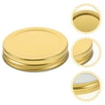 thumbnail image 3 of 10 tapas de boca ancha para tarros de conserva de 70 mm, de metal, con cierre hermético a prueba de fugas para yogur, mermelada y miel, color dorado., 3 of 7