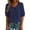 Navy, variant on Women's Button Up Shirt - Peter Pan Collar Short Sleeve Summer Tops Casual Cotton Retro Floral Blouse