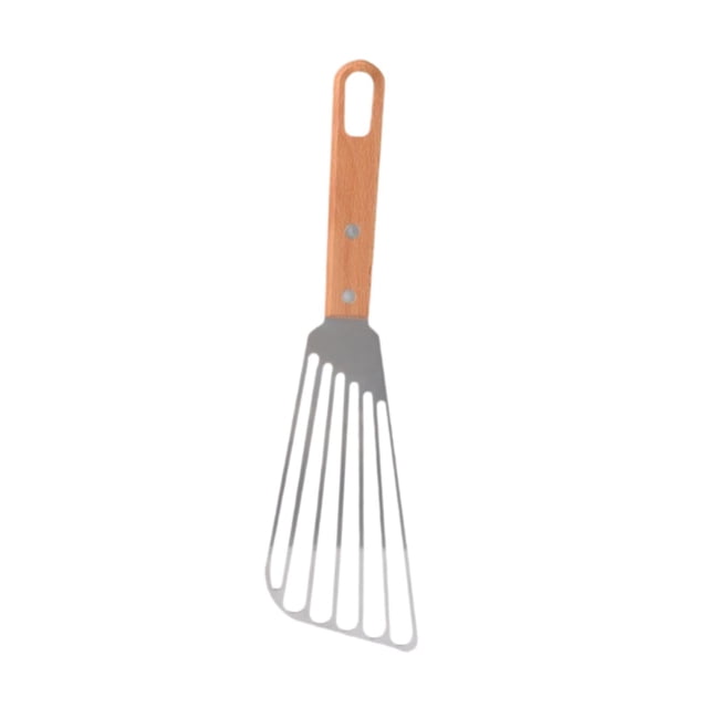 Pala para freír de cocina, herramientas de cocina con pala ranurada, antiadherente, pala para Wok volteadora de pescado para asar, voltear y freír