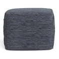 thumbnail image 3 of WyndenHall  Garcia Boho Square Pouf in Woven Genuine Leather Dark Blue, 3 of 5
