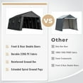thumbnail image 5 of Mellcom 13' x 20' Portable Outdoor Storage Shelter, Heavy Duty Carport, Garage Tent Canopy, 5 of 6