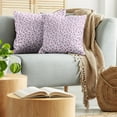 thumbnail image 5 of Ambesonne Romantic Throw Pillow Cover 2 Pack, Floral Bridal Pattern, 24", Violet White, 5 of 5