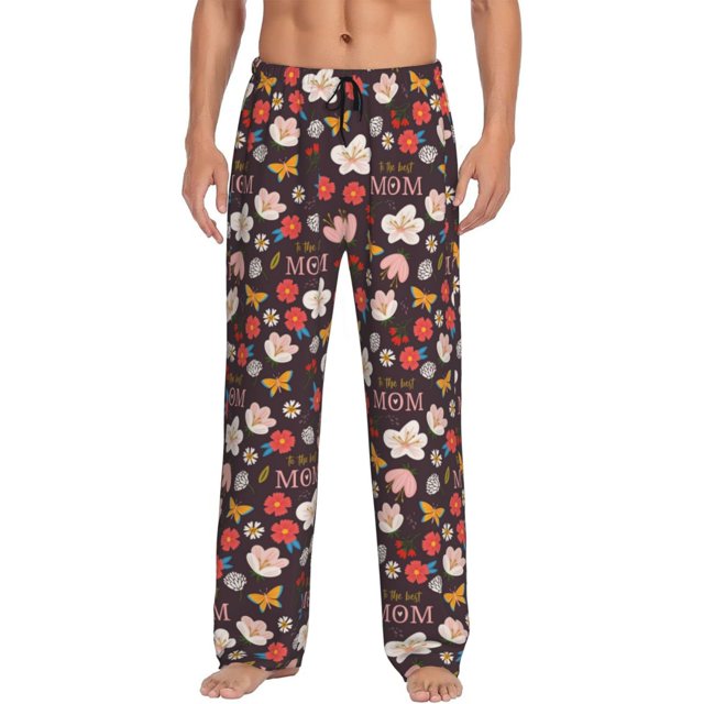 Balery To The Best Mom Pantalones de pijama para hombre, pijama ultraligero, pantalón de descanso-X-Large
