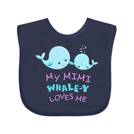 

Inktastic My Mimi Whale-y Loves Me Gift Baby Boy or Baby Girl Bib