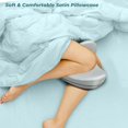 thumbnail image 3 of shiyou-Satin Knee Pillow Case for Side Sleepers, Silk Leg Pillow Case, Silk Body Pillowcase Replacement, Oreiller de Corps Satin Pillowcase, Heart Saped Hip Support Pillow Cover (Grey), 3 of 4