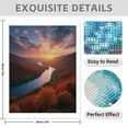 thumbnail image 3 of Diamond Art Kits for Adults - 5d Autumn River Sunset Landscape Diamond Painting for Adults, Diamond Art for Adults Beginners, Diamond Painting Kits for Adults for Home Wall Decor, 3 of 7