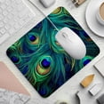 thumbnail image 2 of Peacock Feathers Printed Square Mouse Pad, 8.3x9.8 Inch Non-Slip Rubber Bottom Gaming Mouse Pad for Office Use, 2 of 6