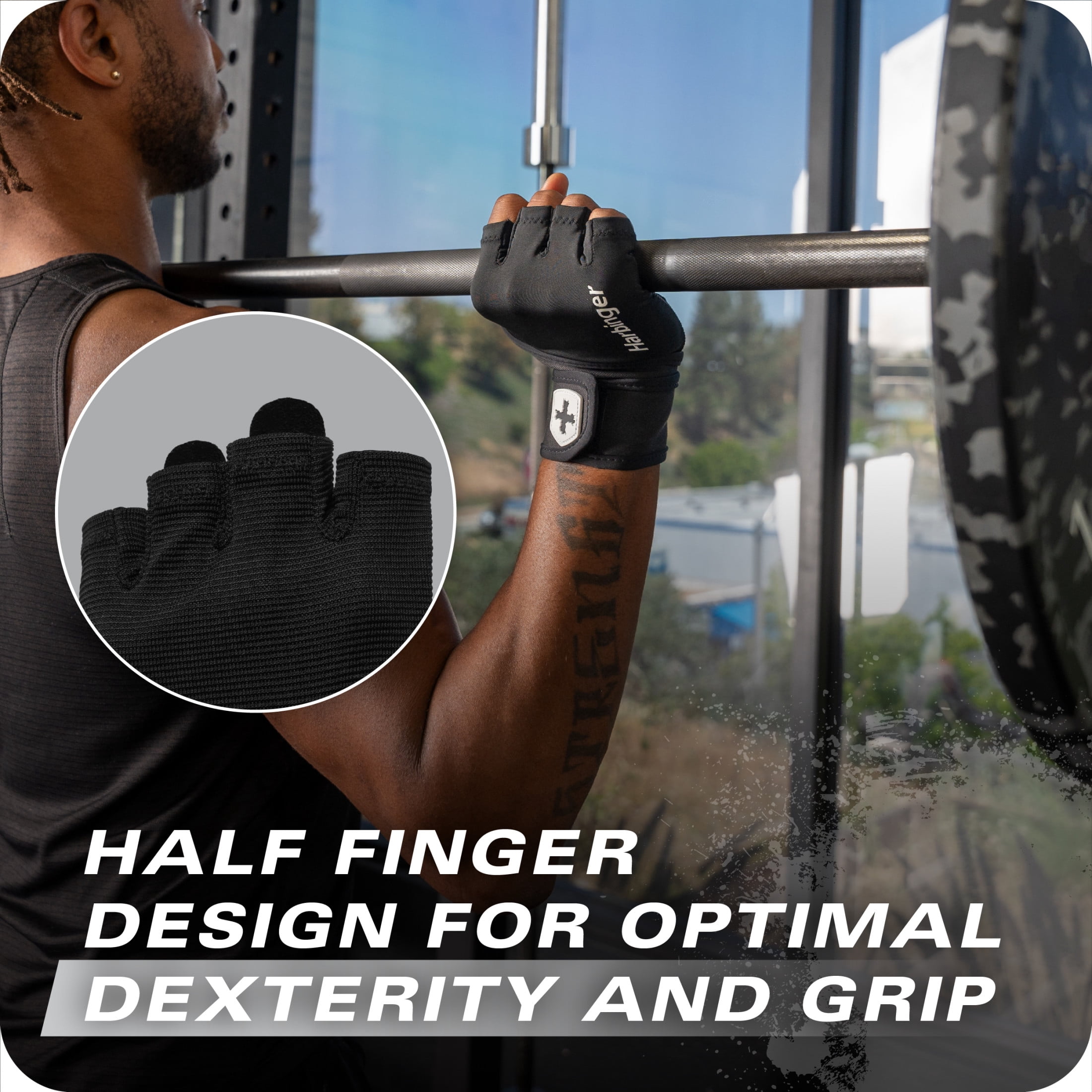 Harbinger Men's Pro Wristwrap Gloves 3.0 in Grey