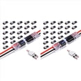 thumbnail image 1 of Conector Enchufable de Doble Cable de 40 Piezas, Conectores de Cable LED Enchufables de 2 Pines y 2 Vías, con Hebilla de Bloqueo, Conectores de Cable Rápidos, 1 of 8