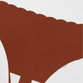 thumbnail image 3 of ZQUUVOU Invisibles Thongs for Women Cut Out Heart Sheer Thong Breathable Ice Silk Underwear Quick Dry Low Rise Invisibles Panties Brown, 3 of 5