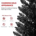 thumbnail image 3 of Makeatree 4 ft Black Halloween & Christmas Tree with 50 Lights，112 Branch Tips Mini Holiday Party Xmas Tree, 3 of 10