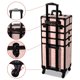 thumbnail image 4 of Byootique 3-Piece Makeup Train Cases Cosmetic Organizer Kit Wheel Artist CB Dusk, 4 of 9