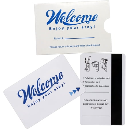 10 Pack Sample Hotel & Motel Key Cards Welcome Enjoy Your Stay Card Magnetic Stripe Door Card