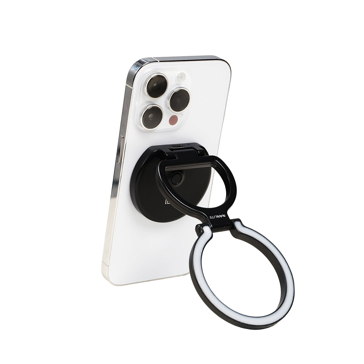 Nanlite Lumo Bi-Color LED Ring Light with Stand for Smartphone, Polar Black