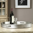 thumbnail image 3 of Uttermost Bechet Round Farmhouse MDF and Mirror Tray in Silver, 3 of 4