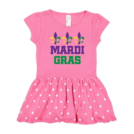 

Inktastic Mardi Gras Fleur De Lis Trio Gift Baby Girl Dress