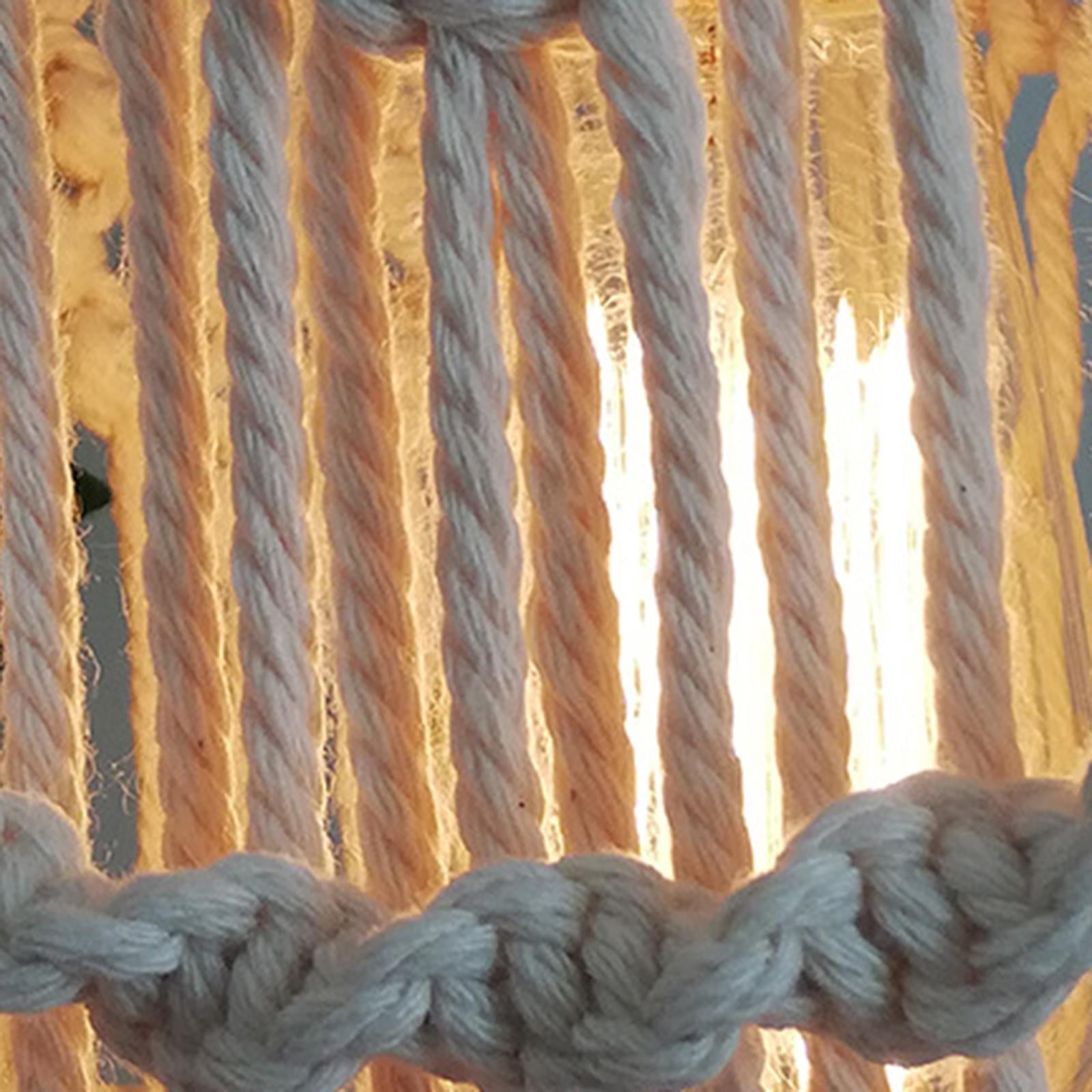 Macrame Lamp Shade Pendant Light Shade Large Modern Handmade Hanging Light Cover Hanging Lampshade for Living Room, Dorm, Office, Home Decor , Style B