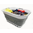 thumbnail image 3 of SAMMART Set of 2 - 30L (8 gallon) Collapsible Plastic Laundry Basket - Foldable Pop Up Storage Container / Organizer - Space Saving Hamper / Basket, 3 of 7