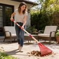 thumbnail image 3 of bestolf Leaf Rake Detachable Handle Length Lightweight Lawn Rake Adults Extendable Garden Rake Leaf Collector, 3 of 8