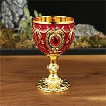 Clearance Tableware Vintage Medieval Goblet Drinking Glass Party Supplies Handmade Novelty Engraving Metal Wine Cup Desktop Decoration B