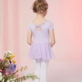 thumbnail image 3 of Gyratedream 3-10T Toddler Girls Long Sleeve Basic Ballet Skirted Leotard Dance Dress Skirt Kid Dance Ballet Tutu Dress, 3 of 5