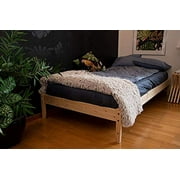 Springfield Wood Platform Bed Frame / Wooden Slates / 39x75 / Easy Assembly, Twin, Pine