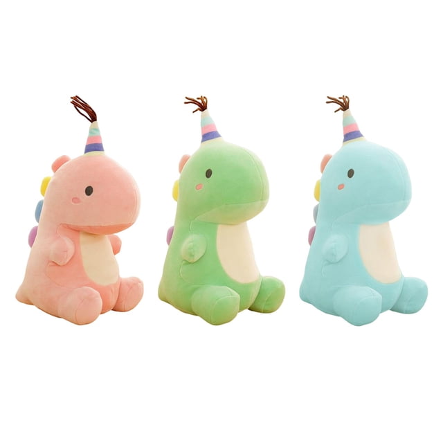 Juguete suave de peluche de dinosaurio de 3 piezas, juguete de peluche para bebé, decoración de animales de peluche para el hogar, peluche de dinosaur