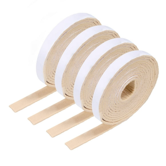 Uxcell 4pcs hojas de fieltro autoadhesivas de 118x0.5 pulgadas para manualidades y artes, beige