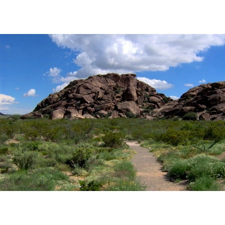 LAMINATED POSTER East Mountain at Heuco Tanks State Park near El Paso, Texas, in the southwestern United States. Poster Print 24 x