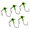 Fluorescent green, variant on 5Pcs Sharply Fishing Jigs Hook Fishing Rotating Sequins Jigs Lures Jigs Head Fishing Hook with Spinner Spoon Enduring