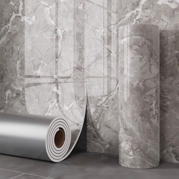 15.7"x118" Self-Adhesive Marble Effect Tile Wall Sticker Background,Vinyl Furniture Film ,Waterproof Marble Look Wallpaper for Kitchen,Bathroom,Living Room