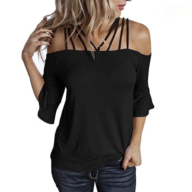 Juesua - New Women's Summer Top Sexy Blouse Sling Blouse Strapless ...