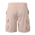 thumbnail image 4 of BOOMNY Shorts For Men Solid Color Ribbed Elastic Waist Drawstring Corduroy Shorts For Man Soft Loose Fit Summer Workout Shorts Comfy Mens Dailywear, 4 of 5