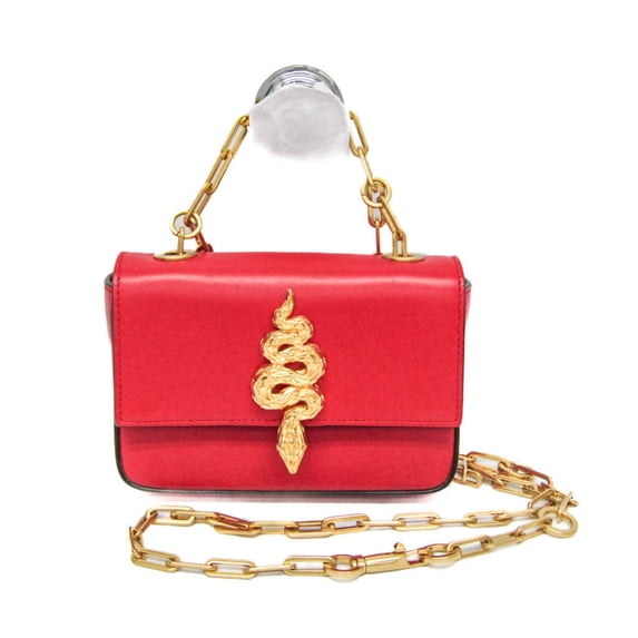 Pre-Owned Valentino Garavani Snake Chain Shoulder Mini Bag TW2B0G26YTI Women's Leather Shoulder...