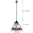 thumbnail image 3 of Kiven H Track Pendant Lightning, Tiffany Style H Track Lighting Pendant Lights for Bedroom Kitchen Home Lighting,E26 Socket(3 Lights), 3 of 7