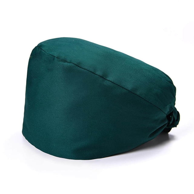 Langgg 6 Pieces Working Caps Doctors Gourd-shaped Long-time Service Pure Color Dull Polish Button Assorted Colors Unisex Operating Hats Blue adjustable green adjustable