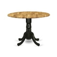 thumbnail image 2 of East West Furniture Dublin Traditional Wood Dining Table in Natural/Black, 2 of 3