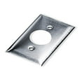thumbnail image 2 of Hubbell SS7 1-Gang Single Outlet Receptacle Wall Plate, 1.40" Diameter Opening, Standard Size, Stainless Steel, 2 of 2