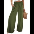thumbnail image 2 of Pantalones de Yoga de Pierna para Mujer, Informales, Holgados y Cómodos, de Cintura Alta, con Bolsillos. Verde XXL, 2 of 6