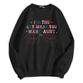 thumbnail image 4 of Women Crew Neck Pullover Sweatshirts for Women Short Women's Fashion Casual Solid Color Loose Long Sleeve Letter Print Round Neck Hoodie M, 4 of 5