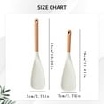thumbnail image 5 of DreamyJuly Multi Function Spoon New 2 in 1 Multi Function Spatula Spoon For Cooking and Serving Long Head Silicone Salad Spatula Spoon with Wood Handle Cooking Utensil Kitchen Gadgets, black, L, 5 of 9