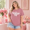 thumbnail image 5 of KimSoong Women Plus Size Pink Breast Cancer Awareness T-Shirt,Ribbon Logo Graphic Tee, 5 of 12