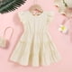 thumbnail image 2 of Vestido YOUNGER TREE para niños pequeños con volantes, manga con volantes, color beige, 18 a 24 meses, 2 of 5