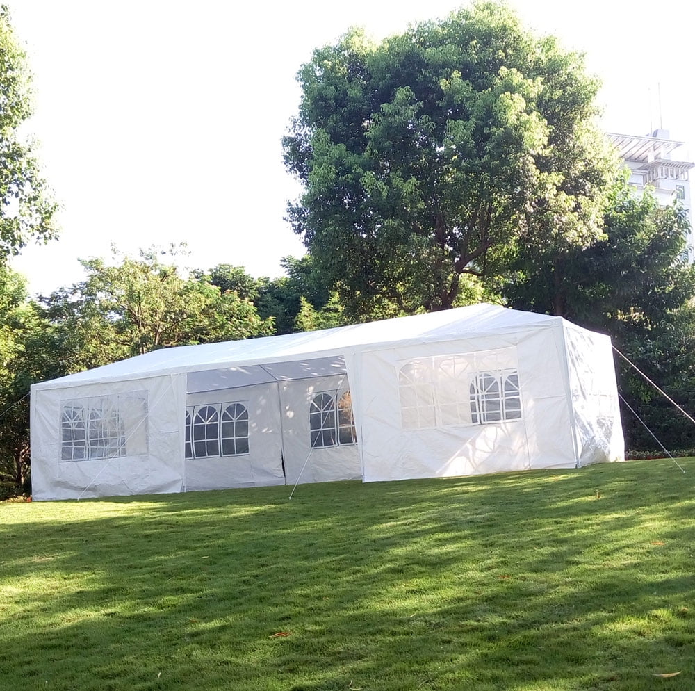 Lowestbest 10'x30' 7 Sides Party Tent, Wedding Canopy Tent, Outdoor Patio Folding Gazebo Canopy, White Lowestbest 10'x30' 7 Sides Party Tent, Wedding Canopy Tent, Outdoor Patio Folding Gazebo Canopy, White