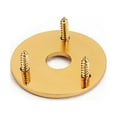 thumbnail image 3 of Esquirla Metal Round Jack Plate Guitar Output Jack Plug Socket for Guitar Bass Golden, 3 of 8