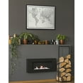 thumbnail image 6 of Kate and Laurel Sylvie Vintage Black and White World Map Framed Canvas Wall Art by The Creative Bunch Studio, 28x38 Black, Travel-Inspired Art for Wall, 6 of 6