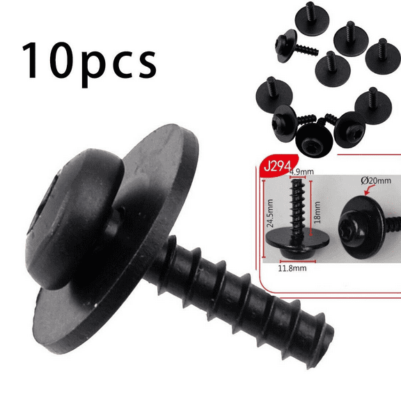 10 Pack M5-2.2x20mm Torx Pan Head Sems Tapping Screw Bolt Under Engine Shield Air Dam Deflector Replacement for Ford Focus Black Metal Fasteners